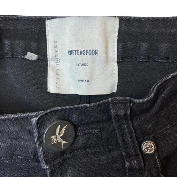 ONETEASPOON Anthro Black High Wasit  Skinny Jeans - Picture 9 of 10